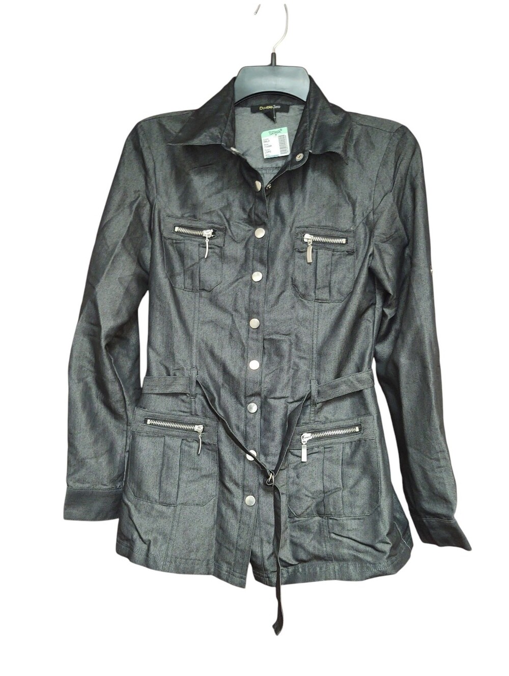NWT Double Zero Black Utility Jacket Size S